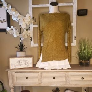 Maurices yellow mustard scoop neck sweater